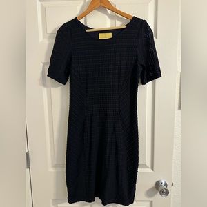 Anthropologie Maeve Navy Textured Dress